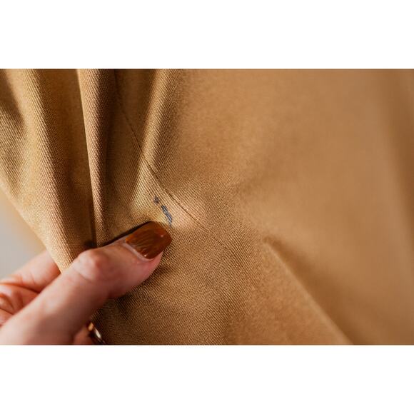 VTG 70s Lee Jordan Halter Maxi Dress Tan Rhinestone Evening Gown, Glam Disco M L - Picture 8 of 16